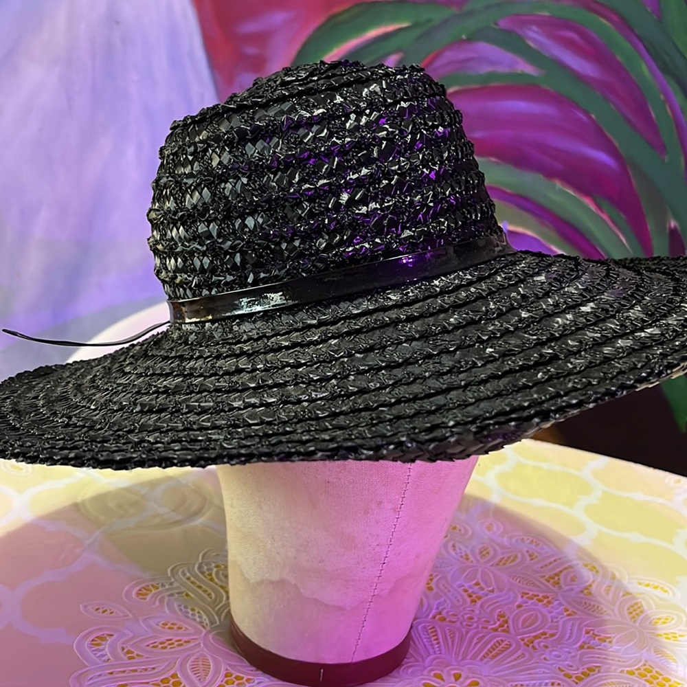 Vintage Ranleugh Black Straw Hat